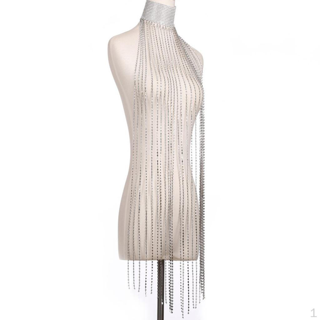 Платье из сплава с цепочкой из страз для вечеринки