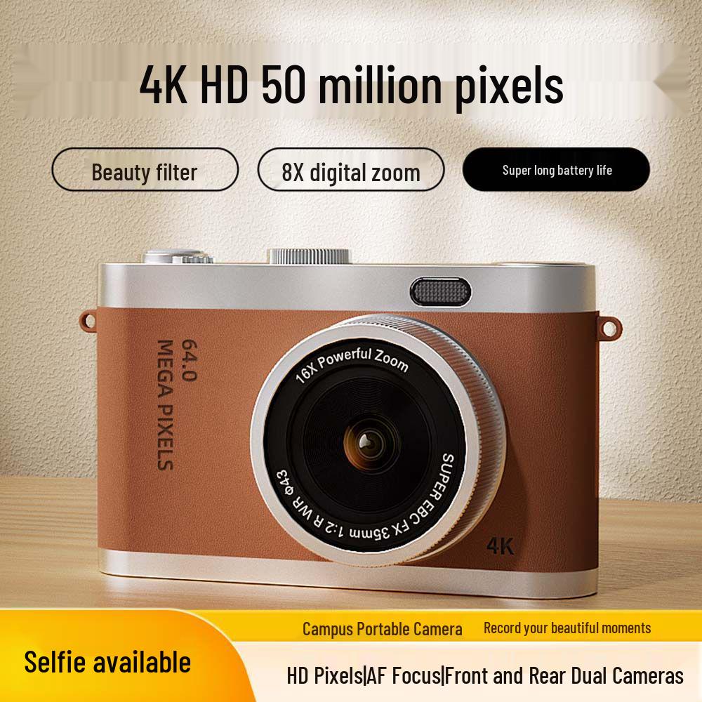 Compact Mirrorless Dual-Camera Digital Travel Camera for Students