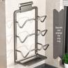 Punch-Free Wall-Mounted Kitchen Rack: Multi-Functional Cutting Board & Pot Lid Holder