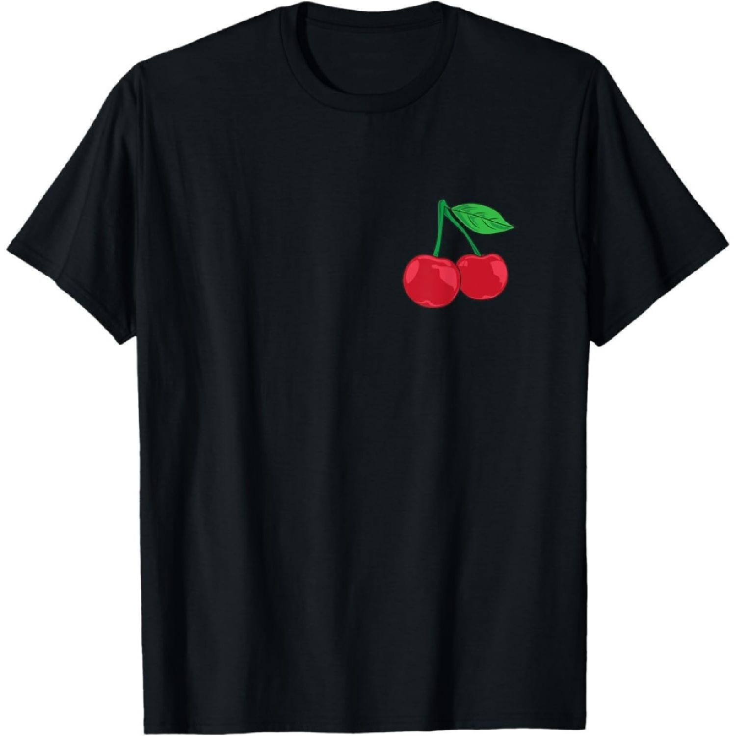 Cherry Pocket _ Fruit Lover Sweet Bomb Farmer Red Cherries T-Shirt XXXXXL чёрный