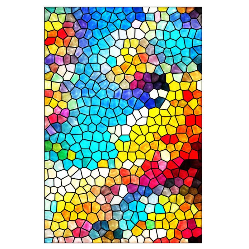 European Style Retro Glass Film,electrostatic Frosting, Adhesive Free Art Painting Privacy Protection Window Film Stained Glass