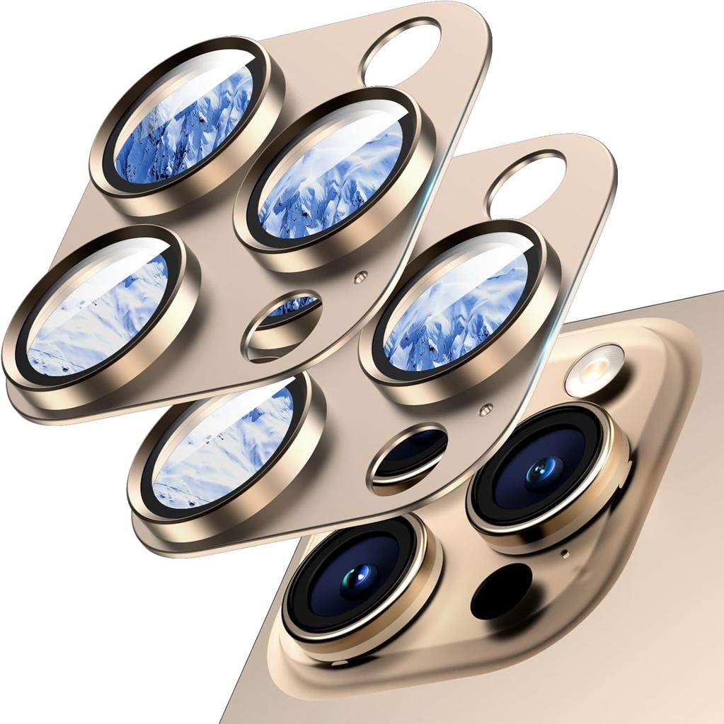 2 buc. capac de protectie a lentilelor aparatului foto din titan negru pentru iPhone 16 Pro Max 15 Plus 14 13 Mini 12 11 16Pro 2024 Film de protectie Accesorii pentru telefon