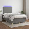 VidaXL Bed Slatted Base with Mattress and LED, Upholstered Bed, Double Bed, Adult Bed for Interior Bedroom, 3135502