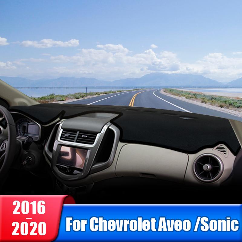 Car Dashboard Cover For Chevrolet Sonic / Aveo 2016 2017 2018 trument Desk Sun Shade Non-slip Pad Accessories
