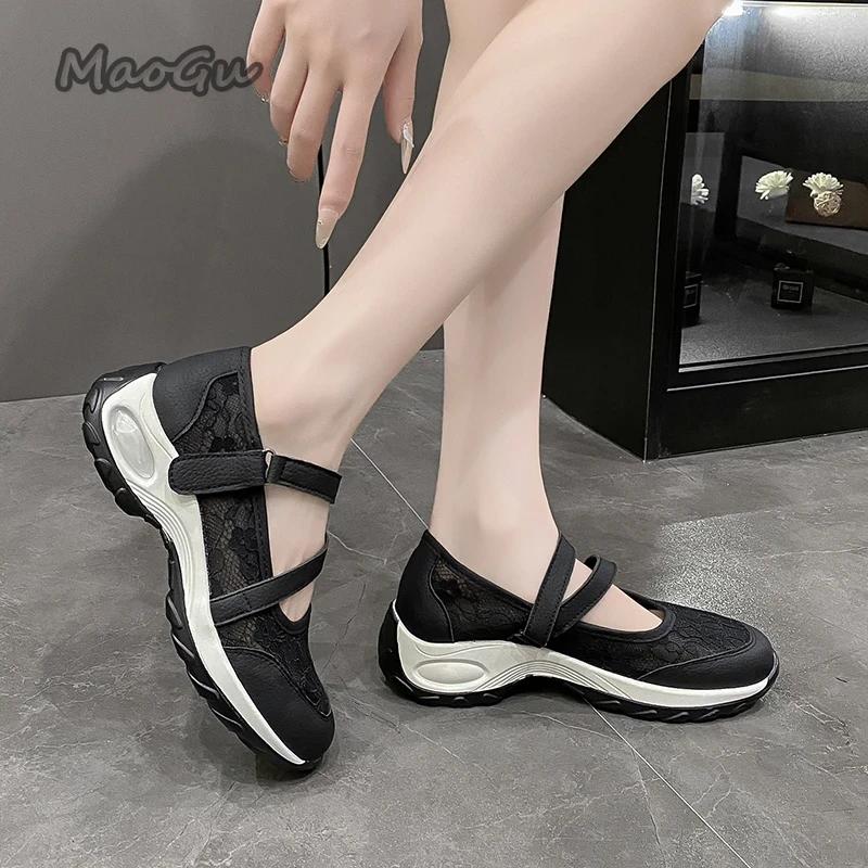 Modische Sommer-Mesh-Schuhe für Damen Atmungsaktive Freizeitsandalen Größe 35 42 Bequeme Weichboden-Sneaker Damen Sandalias De Mujer
