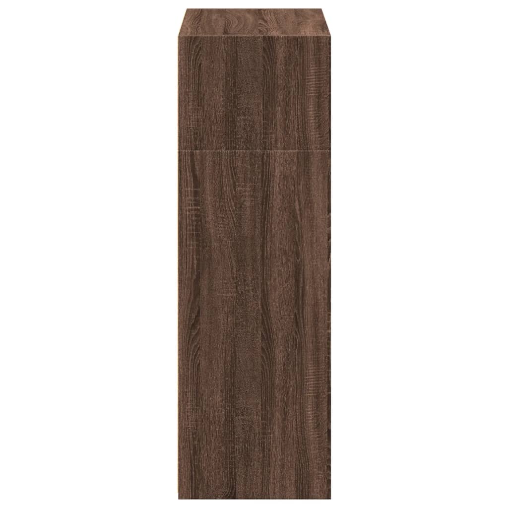 Highboard in Brown Oak Look 70 x 41 x 124 cm Particleboard