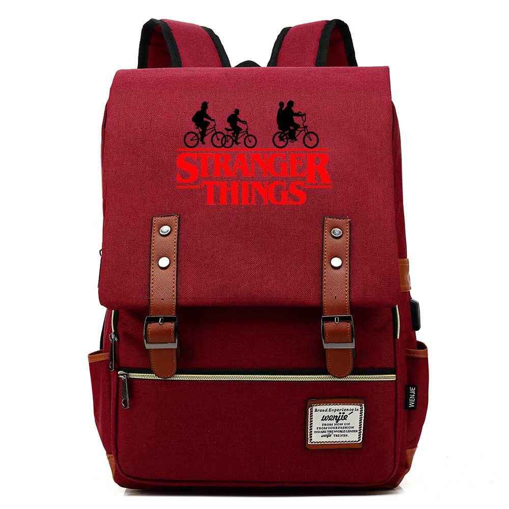 Stranger Things Studenten-USB-Rucksack
