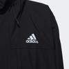 Adidas Uformell Sport Ensfarget Middels Lengde Hettevindjakke Herre Yttertøy Svart HD0041