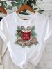 (Asian Size) star tree happy new year Tee merry Christmas festival O-neck Clothing Women's Top T Print Fashion ladies Graphic T-shirts