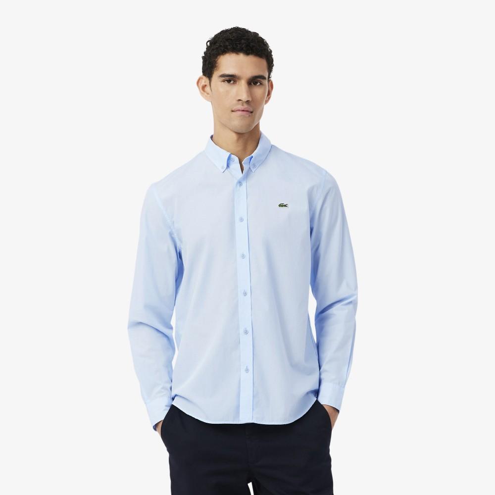 Lacoste Men's Light Poplin Long-Sleeve Shirt CH6250-56GT01