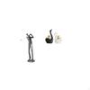 Golfing Swan Resin Figurine Modern Golfer Sculpture Tabletop Ornament Art Crafts Couple Decor for