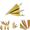 Versatile 3 Pcs 4-12/20/32mm Large Hss Steel Step Cone Drill Titanium Bit Hole Cutter Set For Various Materials