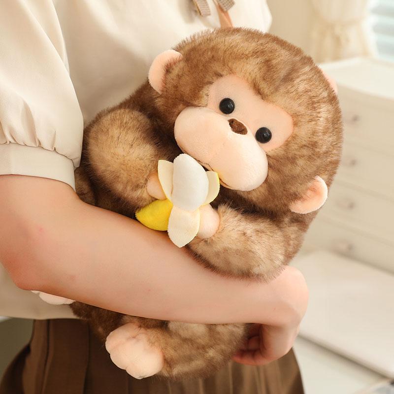 23/30/40CM Lovely Fairy Golden Monkey Plush Toys Kawaii Monkey Holding Banana Dolls Stuffed Soft Animal Pillow for Birthday Gift