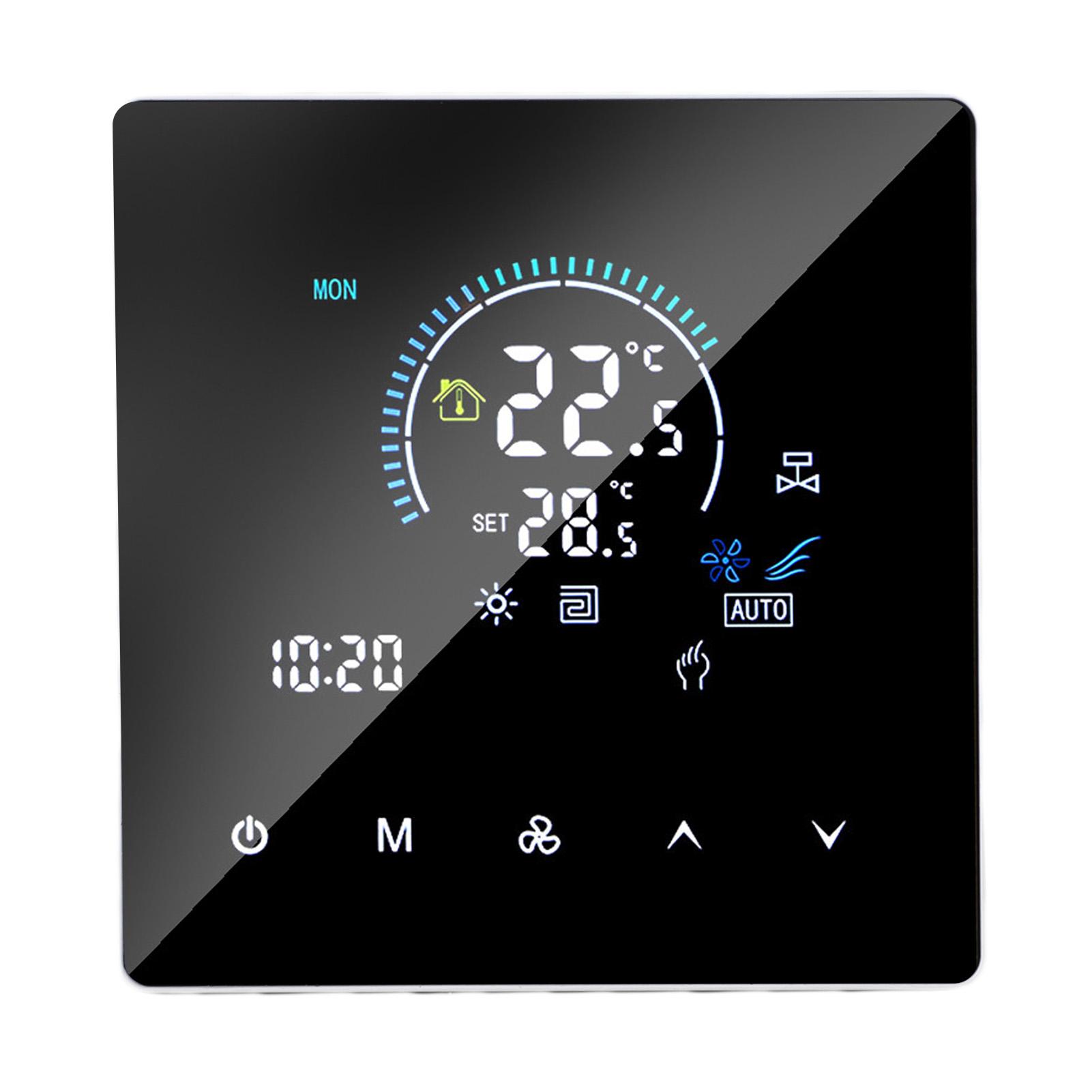 

Термостат для центрального кондиционера IP20 Цветной дисплей от 5 до 60 градусов Цельсия Регулируемый Программируемый Термостат