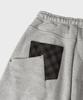 HOOVES Check Pocket Curved Sweatpants [Melange Grey]
