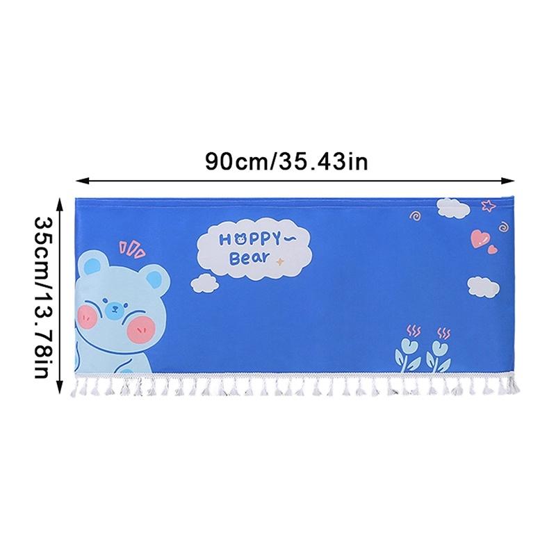 Cartoon Animal Door Curtain With Tassels Self-adhesive Partition Curtains For Bedroom, Bathroom & Home Decor, Privacy Dust Proof