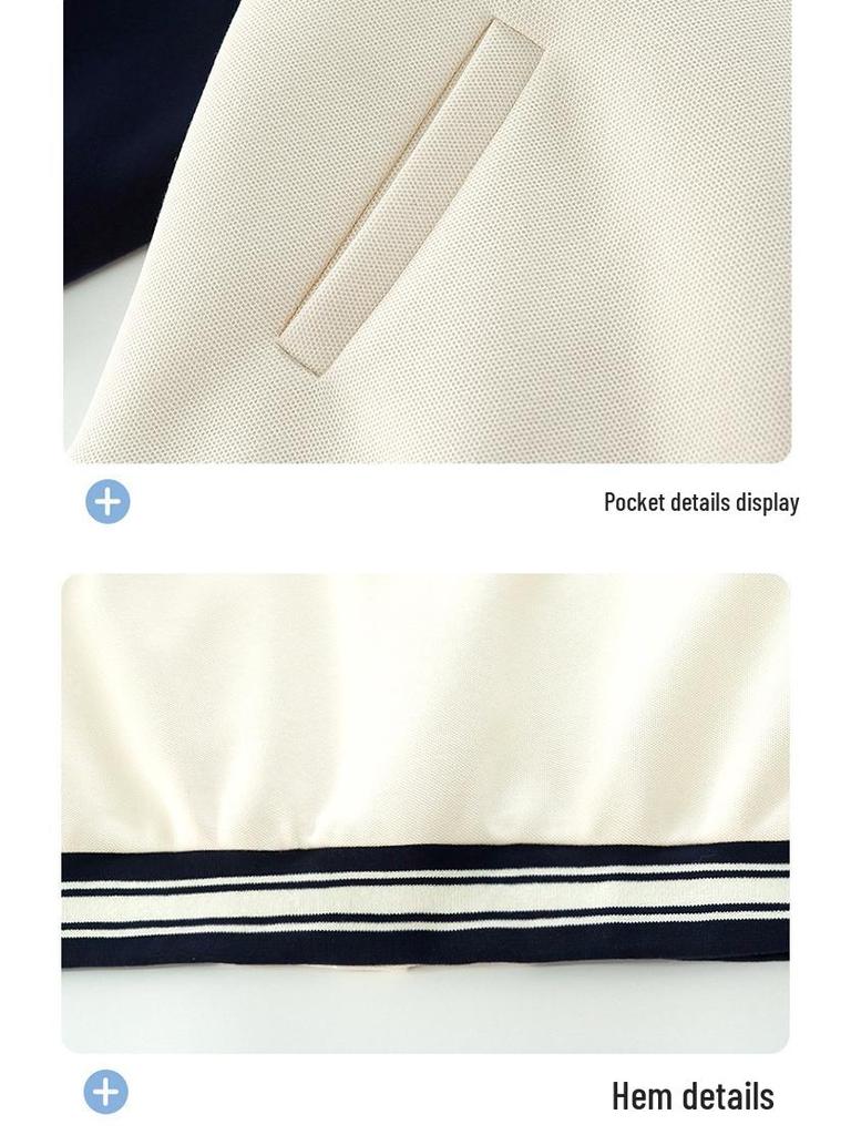 Primary School Sports Uniform Set: Spring & Autumn First Grade Three-Piece Outfit for Kindergarten & Children's Sports Events