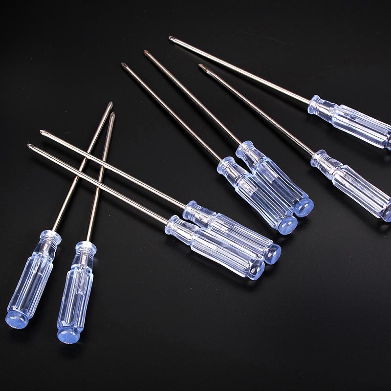 Compact Multi-functional Crystal Screwdriver Set for Phone & Computer Repair - Includes Phillips and Flathead.