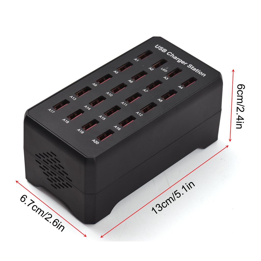 USB C Ladegerät Block Mehrere Ports 20port 100W Smart USB Ladegerät Schnelle Ladegerät USB C USB Lade