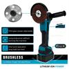 Cordless 125mm Brushless Angle Grinder 18V Li-ion Battery Powered for Cutting Polishing Grinding Compatible for Makita Pin Tools