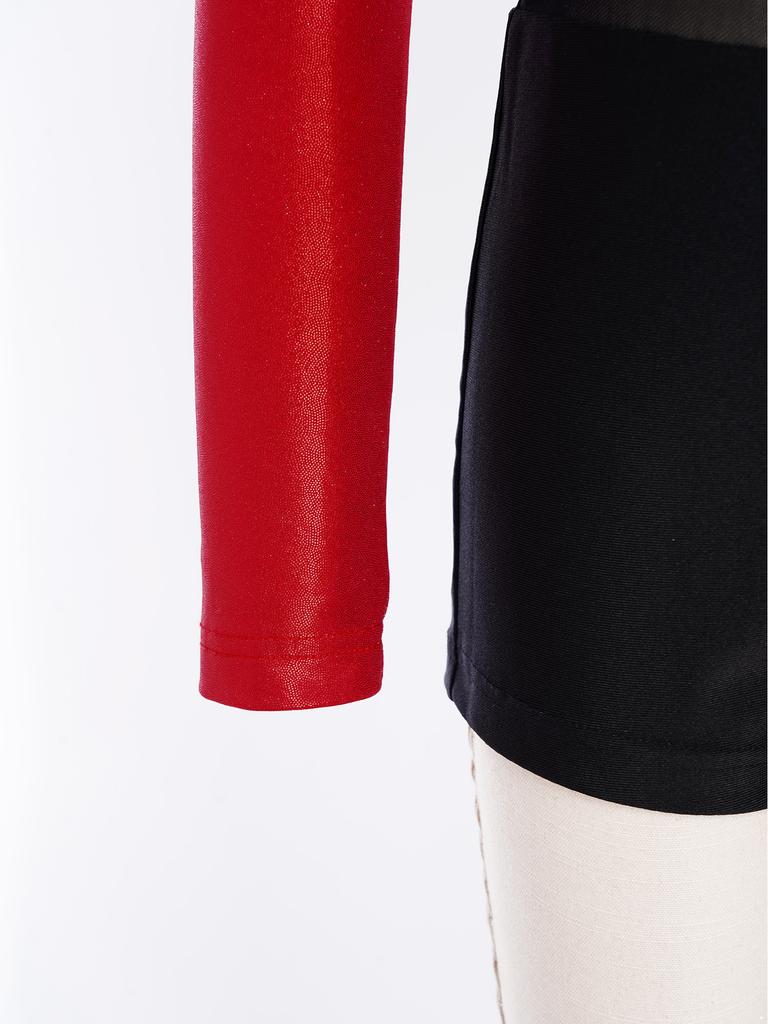 Kids Girls Metallic Jumpsuit for Ballet Dancing Gymnastics Leotards Ballet Mesh Bodysuit Stage Performance Dancewear Costume