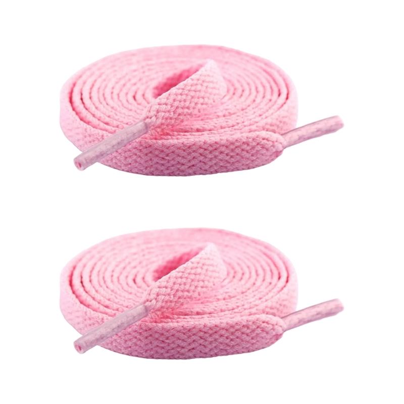 1 Pair Flat Sneaker Shoelaces 8mm Wide Polyester Replacement Multicolored Laces for Trainers and Casual Shoes Strings