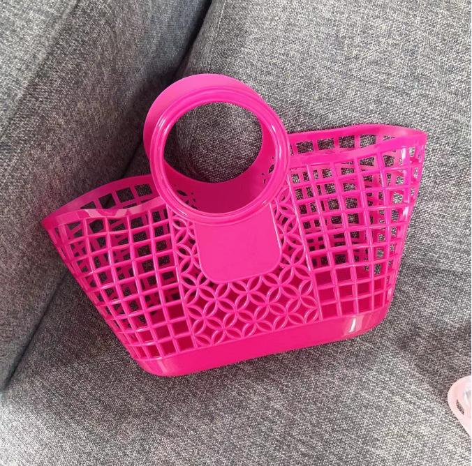 Hollow vegetable basket bag storage basket shopping basket pvc washing basket gift basket