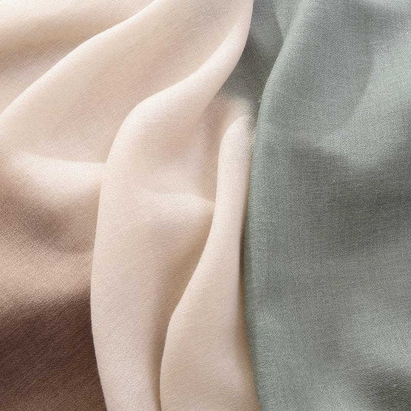 Fashion Head Scarf  Women Girls Spring Autumn Brand Designer Long Plain Gradient Soft Print Scarf Tassels Wrap Shawl Stole