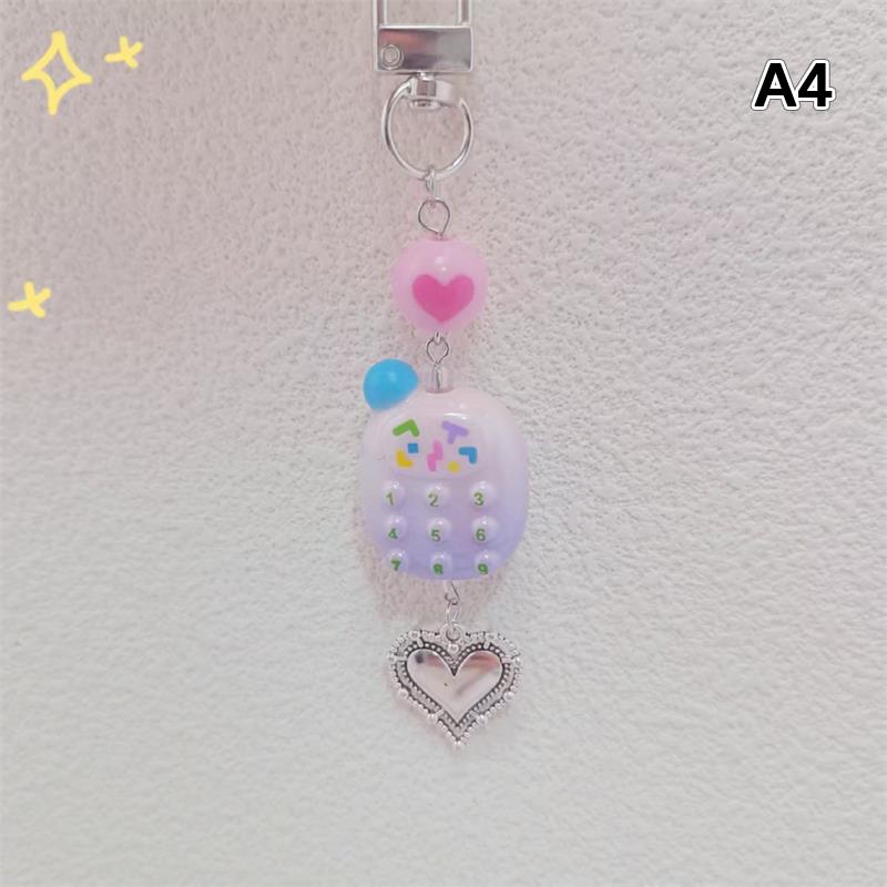 

Cute Sweet Phone Heart Beaded Phone Lanyard Strap Keychain Pendants Anti Lost Phone Chain Bag Ornaments Girly Phone Charm Gifts