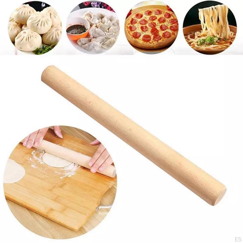 Beech Wood Rolling Pin For Baking Clay Kitchen Crafts, Convenience To Use