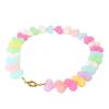Summer Candy Color Sweet Heart Beaded Necklace - Versatile Girly Clavicle Chain