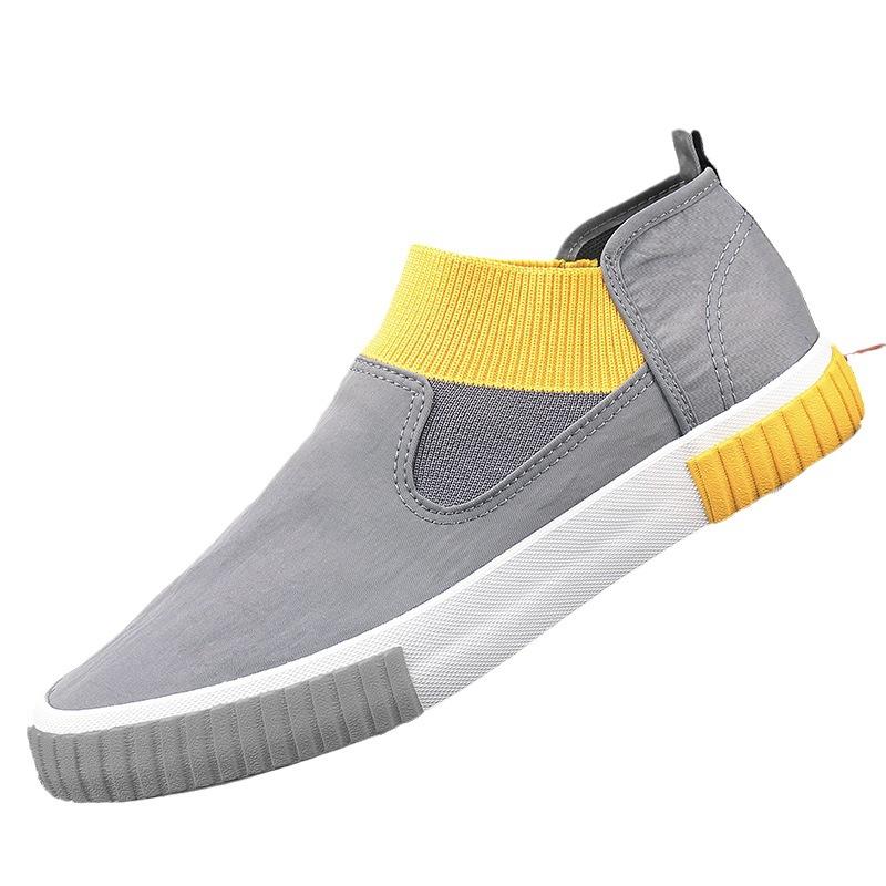 Men'S Cloth Shoes Canvas Trendy Casual Shoes Flat Baseplate Shoes Net Shoes Men'S Trendy Shoes