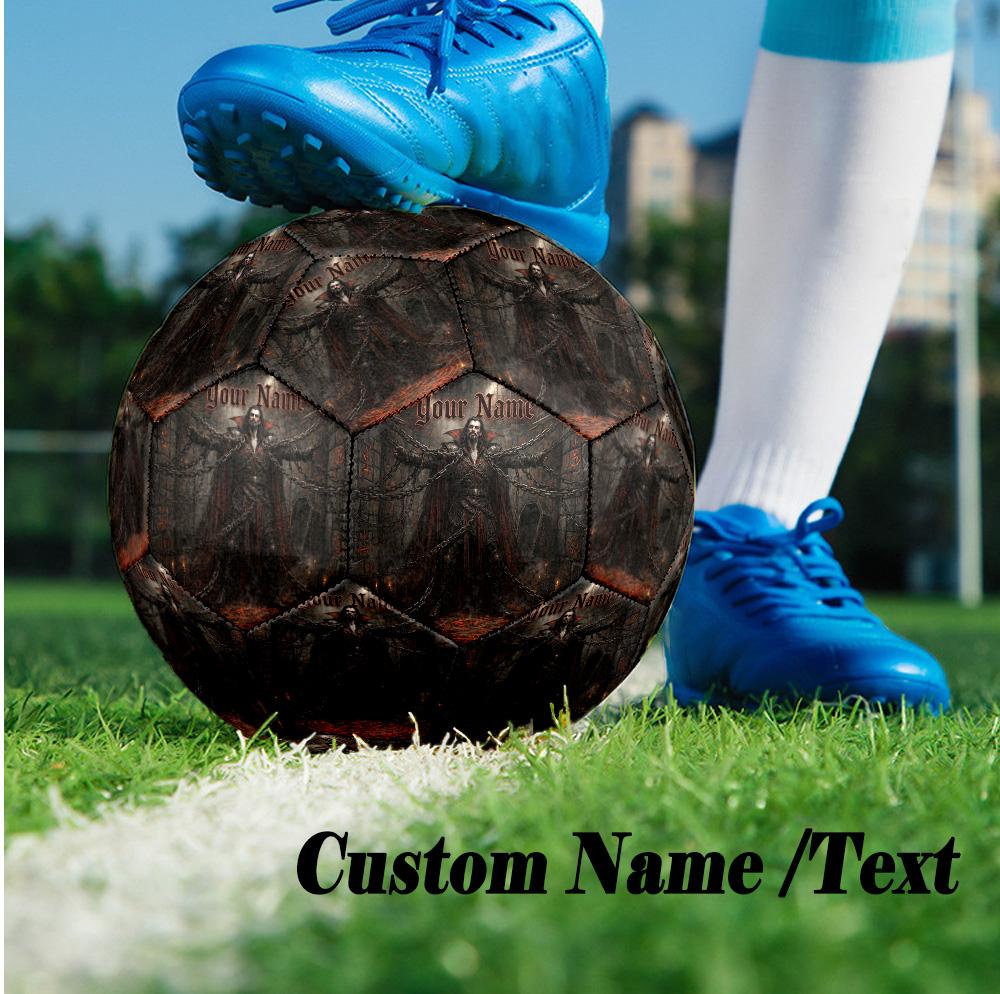 Custom Text Size 5 Soccer Ball, Standard Match Football For OutdoorDracula