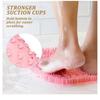 Shower Foot Back Scrubber Silicone Bath Massage Pad Bath Massage Cushion Brush with Suction Cups Wash Foot Mat Exfoliating Brush