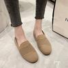 Women's Breathable Knit Loafers Square Toe Lightweight Non-slip Comfortable Flats for Daily Wear