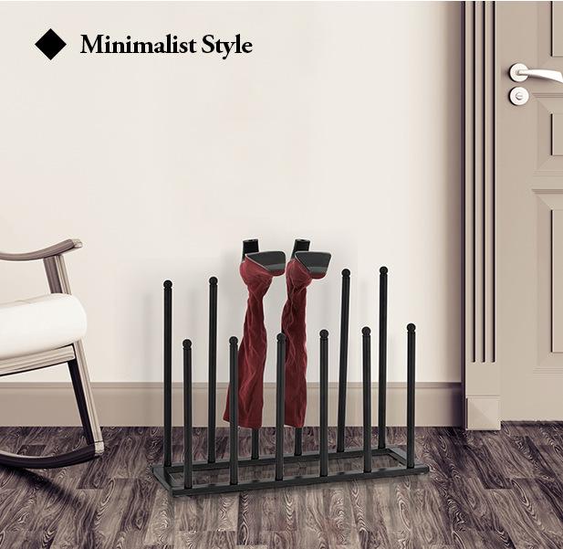 Schwarzes Metall Europäischer Stil Ausziehbarer Stiefelständer
