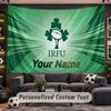 Wall Hanging Tapestry Custom NameIreland Rugby Pattern Personalized Printed Fabric Wall Decor