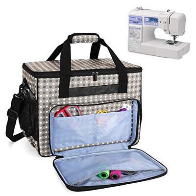 Teamoy Sewing Machine Carrying Case Gray Dot