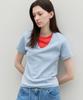 Leuba All-Day Cotton V-Neck T-Shirt - Polar Sky-Blue