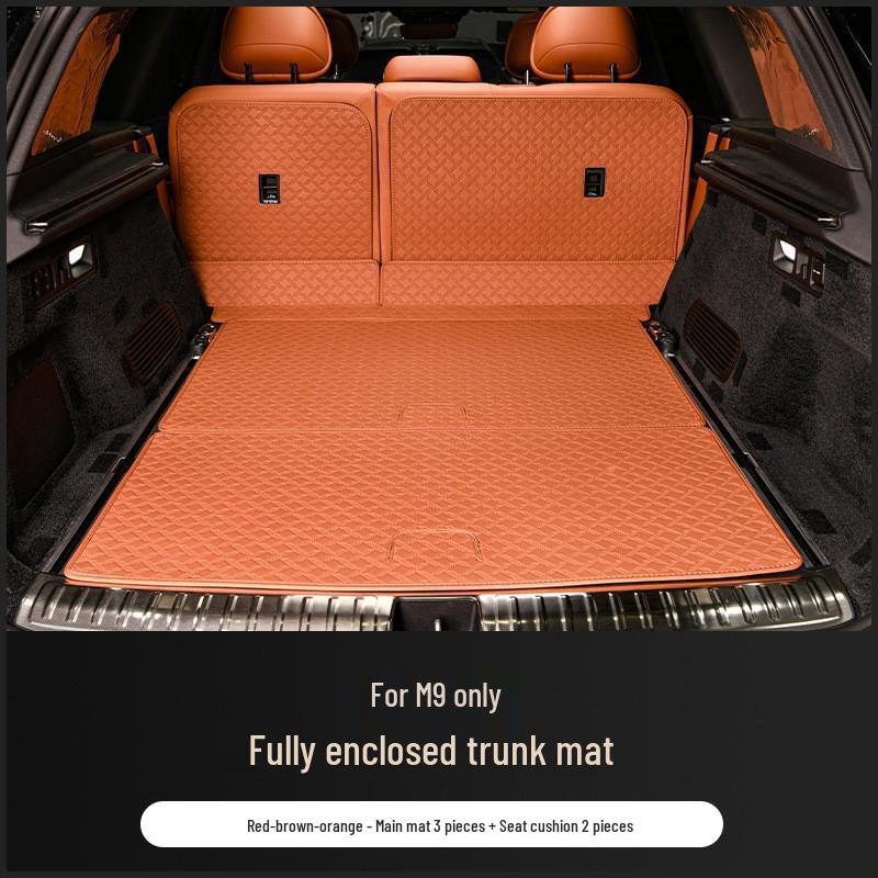 Full Coverage Nappa Leather Trunk and Backrest Mat for 2024/25 AITO M9 Five/Six-Seater