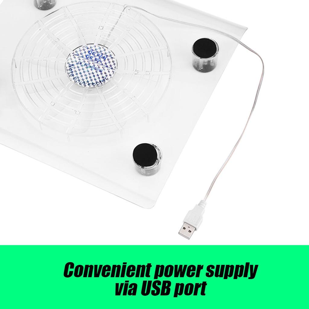 Ultra Quiet USB Notebook Cooler Cooling Pad Fans with LED RGB Lights for PS4PS3Laptop