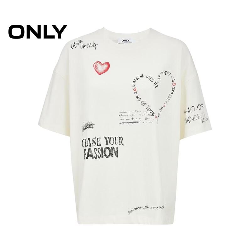 ONLY Women's 2026 Spring Retro Graffiti Print T-Shirt
