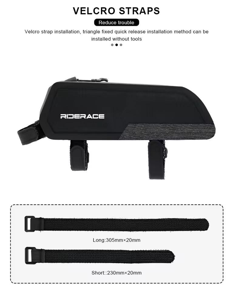 RIDERACE Bicycle Top Tube Bag Portable TPU Rainproof Waterproof MTB Gravel Bike Handlebar Front Bag Road Cycling Accessories