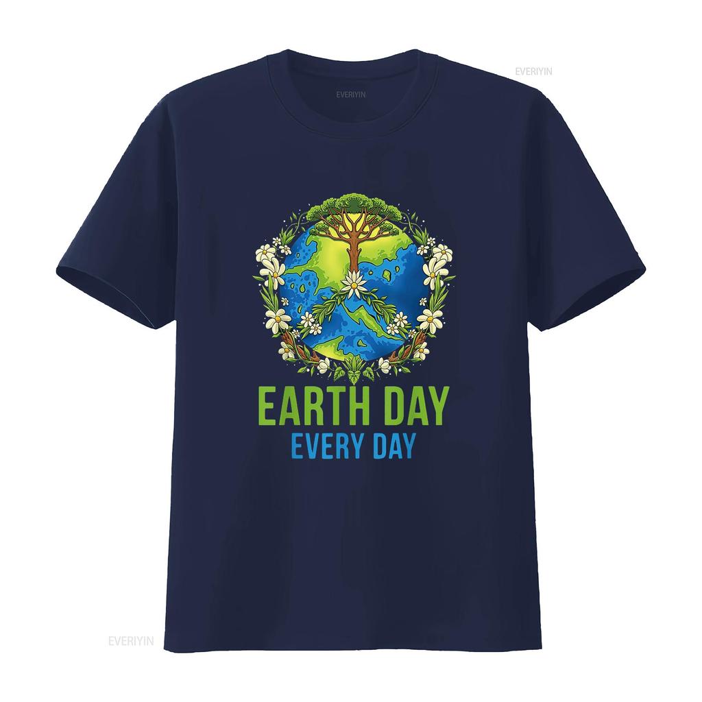 Womens Earth Day Every T Shirt For Kids vintage Washed Breathable graphic Slightly homme Versatile streetwear Soft Stretched