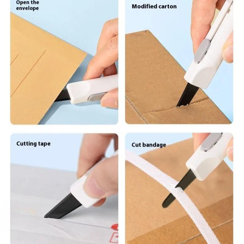 1 ks Magnetický Mini Box Cutter Přenosný Zatahovací Čepel Otvírák na Dopisy Papír Odolný ABS Materiál pro Kancelářské Domácí Použití