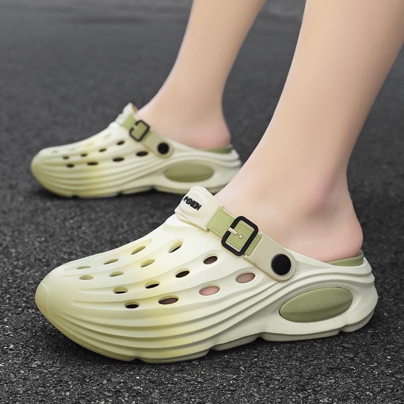 Cave Shoes Summer New Fashion Gradual Change Internet Celebrity Sandals Trend Korean Version Thick Bottom Stepping On Shit Seaside Beach Sandals