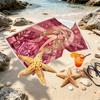 Custom Name Personalized Barbie Print Beach Towel, for Trip Camping Beach Party Home Decor, Birthday Gift for Family & Friends