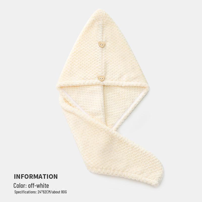 Women's Quick-Dry Coral Fleece Hair Towel and Bath Cap