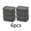 6pcs Stackable Plastic Storage Bins with Lids - Durable Organizer Baskets for Home - Multi-Purpose Shelf Bins,Home Organization
