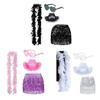 Bride Cowgirl Hat Scarf Bachelorettes Party Costume Set Female Accessories